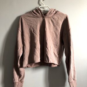 Mauve Cropped Hoodie